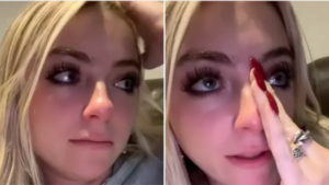 Woman breaks down in tears after working her first shift at 9 to 5 job