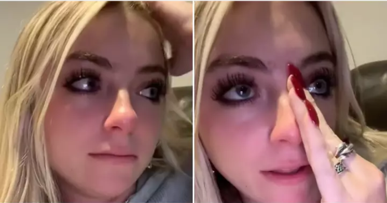 Woman breaks down in tears after working her first shift at 9 to 5 job