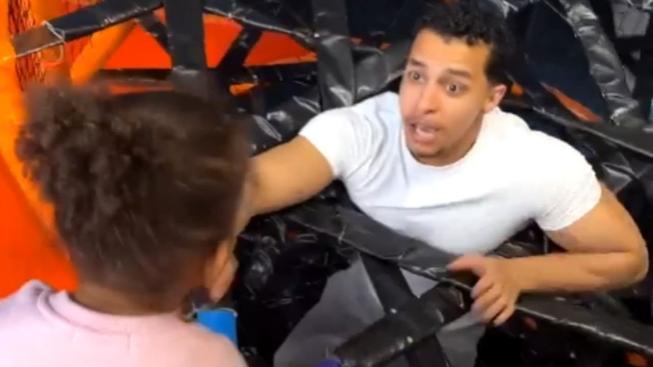 Dramatic daughter's reaction to dad falling through nets is PEAK COMEDY || WooGlobe